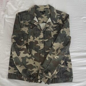 Art Class Camouflage Jean Jacket